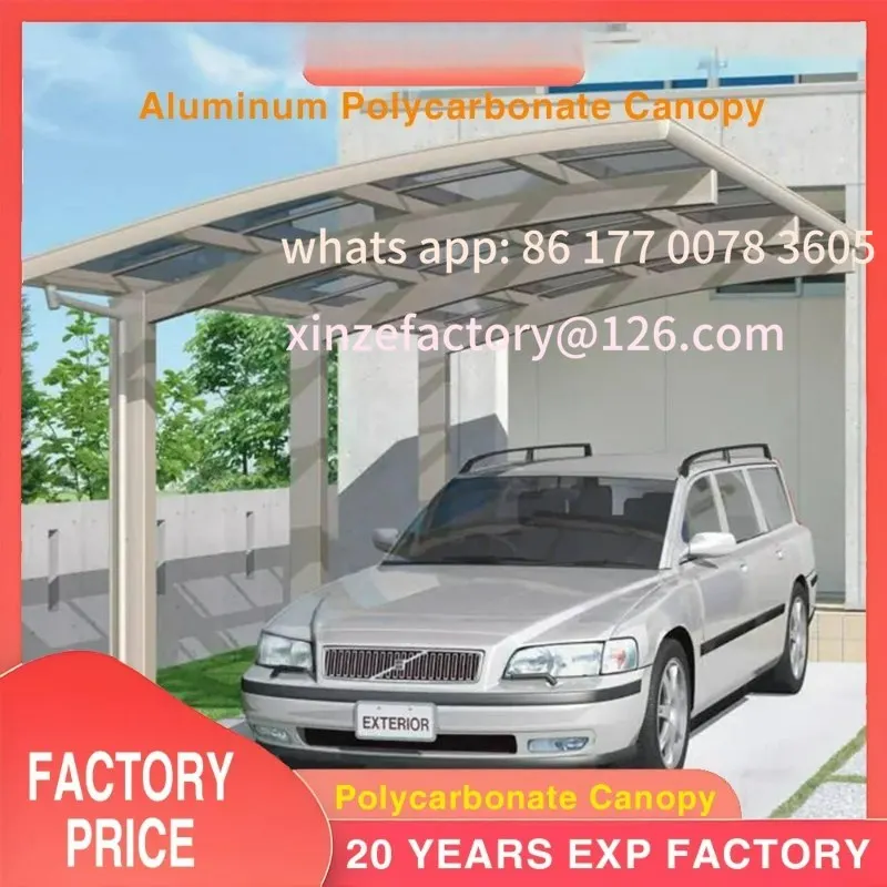 Customizable Customized Carport Sunroom Outdoor Roof Patio Covers Waterproof Polycarbonate Aluminum Awning for Balcony Car Port