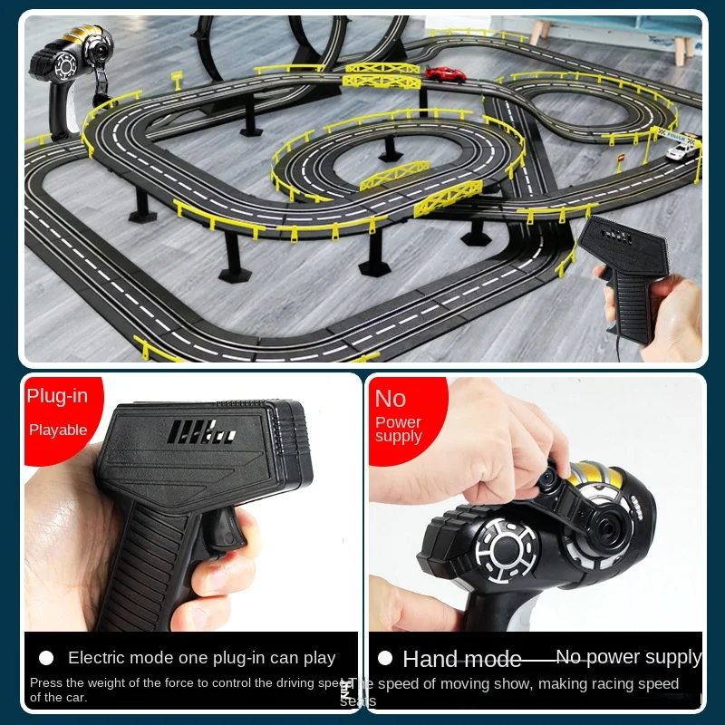 Track Racing Children's Two Person Remote Control Toy Boy Set Large Track Electric Toy Parent-child Game Children's Holiday Gift