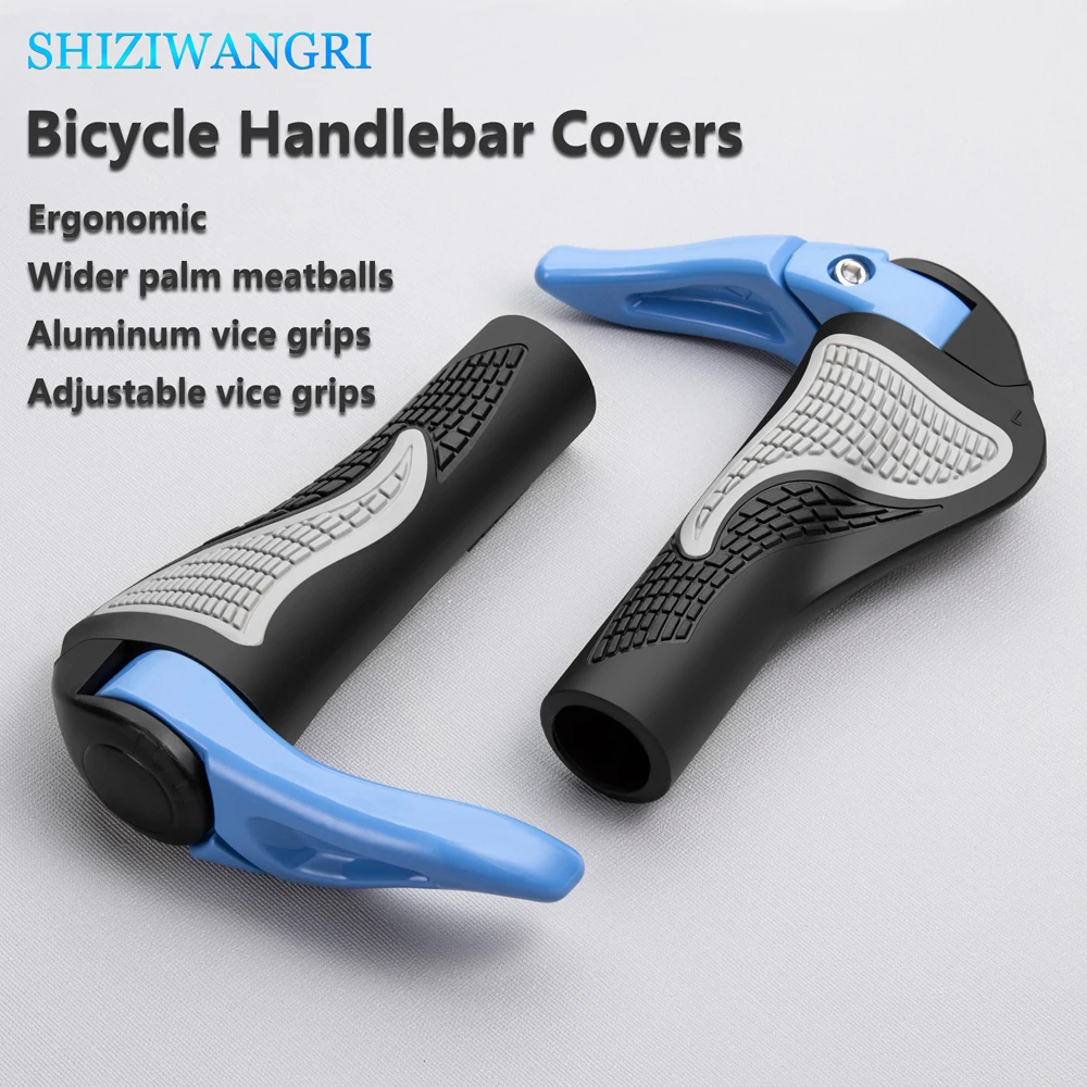 MTB Bicycle Grips Horns Shofar Vice Handlebar Grips Cycling Shockproof Proof Bike Grips Rubber Bilateral Locked Handlebar End