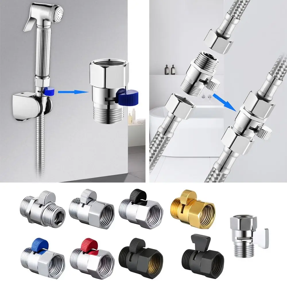 Water Tap Accessory Straight-through Water Shut-Off Water Flow Control Valve Brass Junction Shut-off Angle Valve Diverter Valve