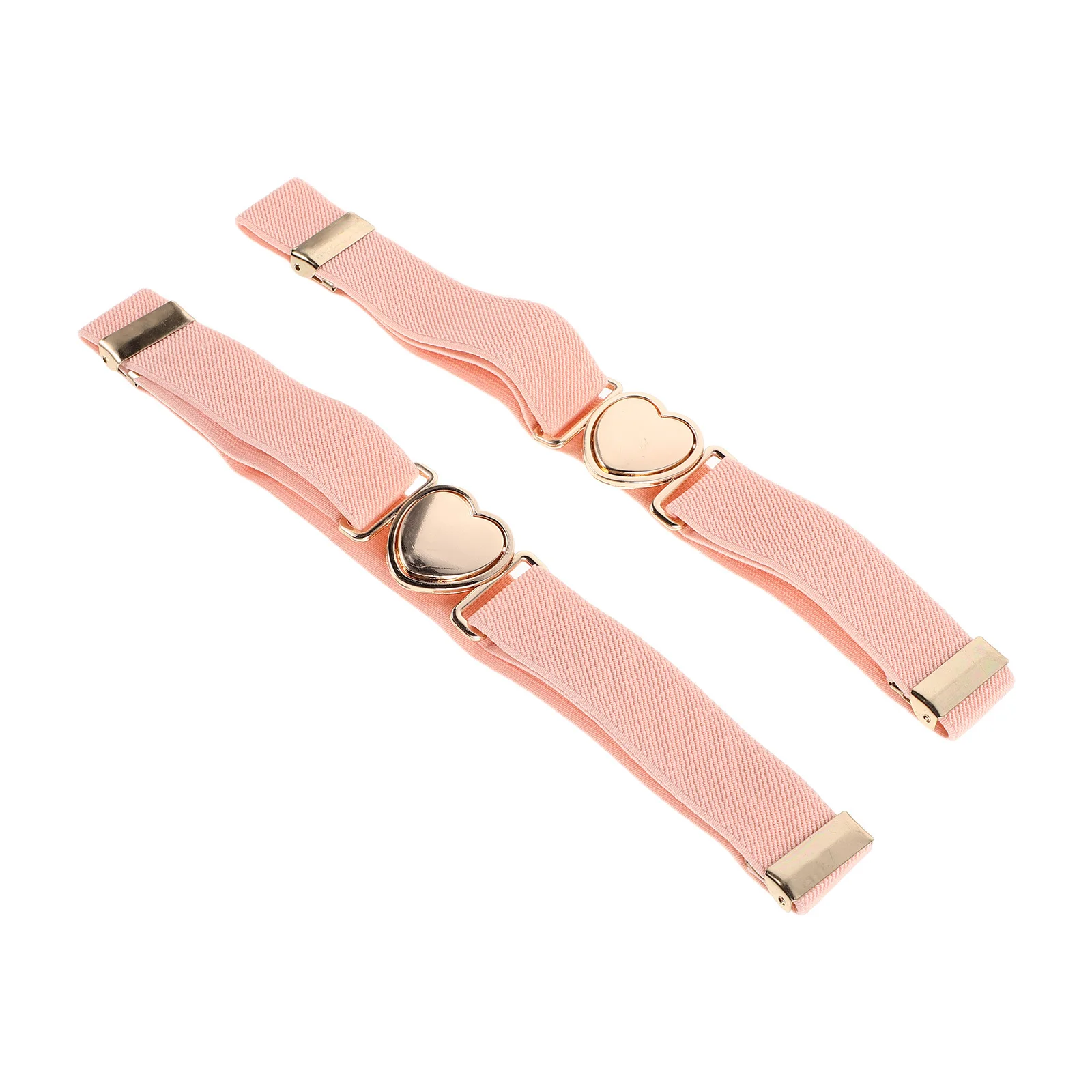 

2Pcs Adjustable Elastic Heart Belt for Girls Cute Pink Toddler Waistband Fashion Accessory for Dresses Skirts Toddler Belt