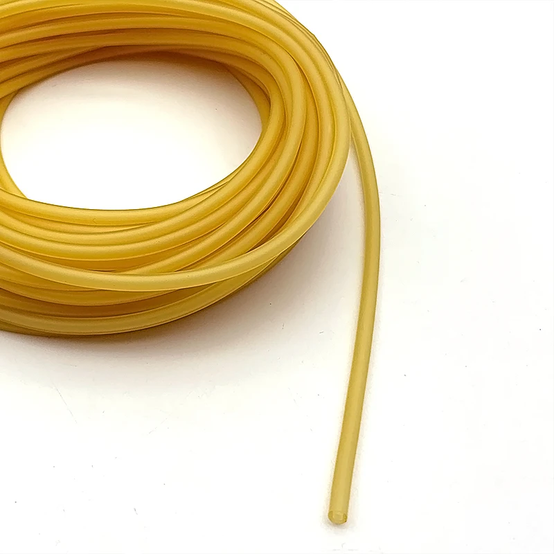 Strong Rebound 5M/2M Yellow Natural Latex Tube, Inner Diameter 1-8MM, Emergency Hemostatic Bundling Hollow Rubber Tube