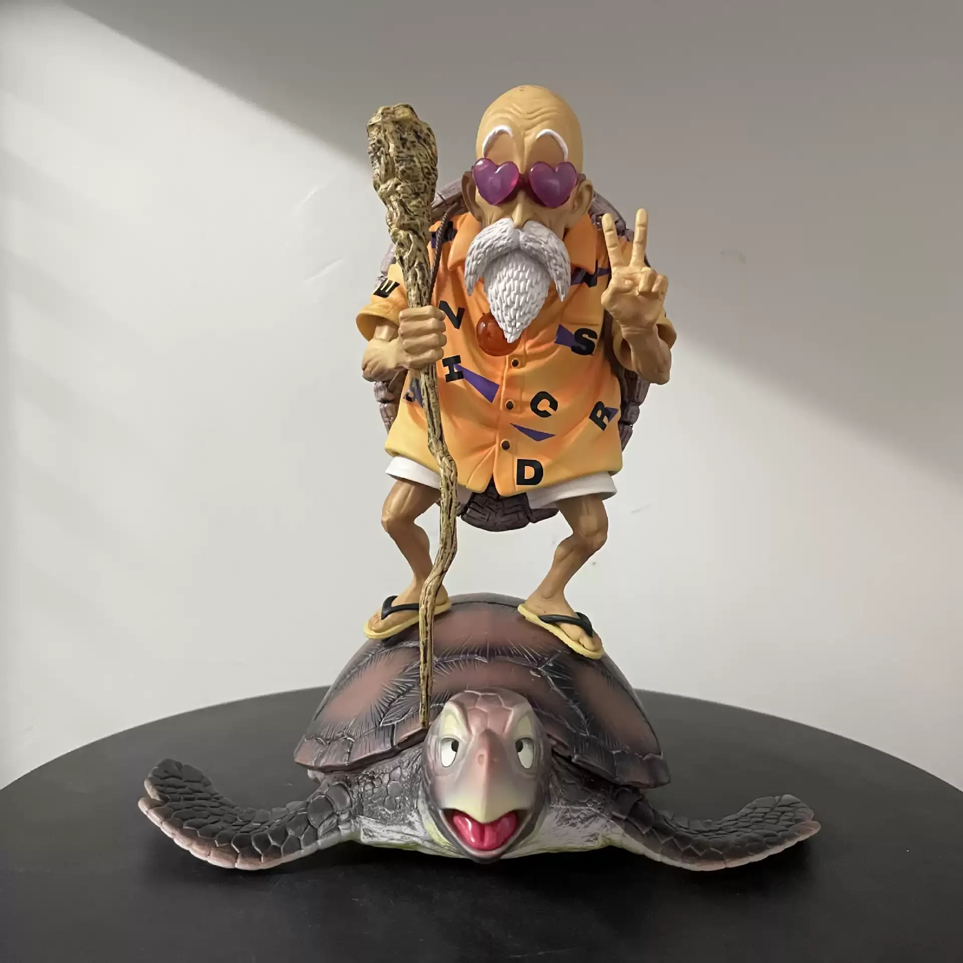26cm Dragon Ball Master Roshi Kame Sennin With Turtle Anime Figure PVC Collectible Statue Model Desktop Ornament Fans Gift