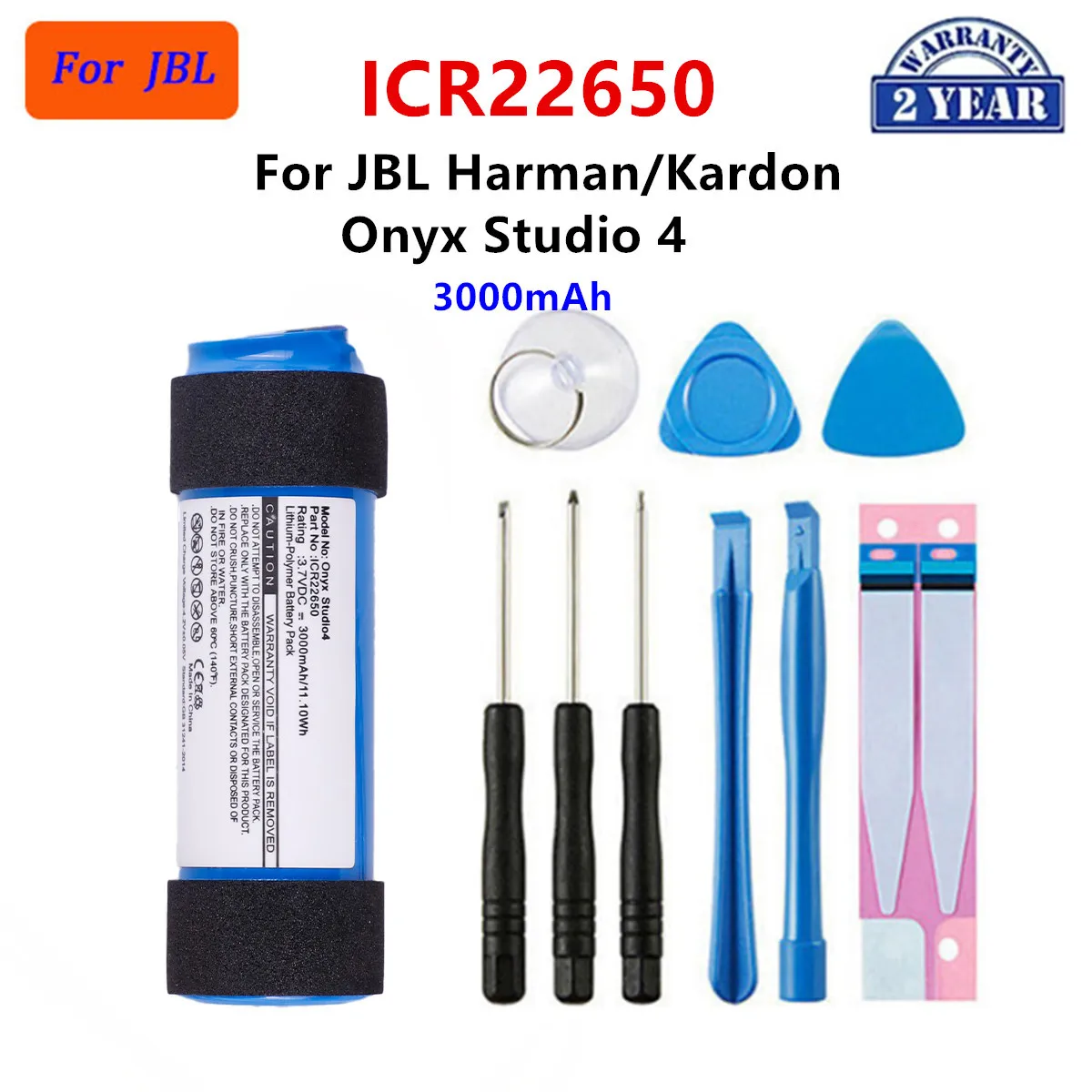 ICR22650 LI11B001F PR-633496 IAA007NA Battery For Harman/Kardon Onyx Studio 4 Studio 5 6 7 Studio 2 3 Speaker Battery image 2