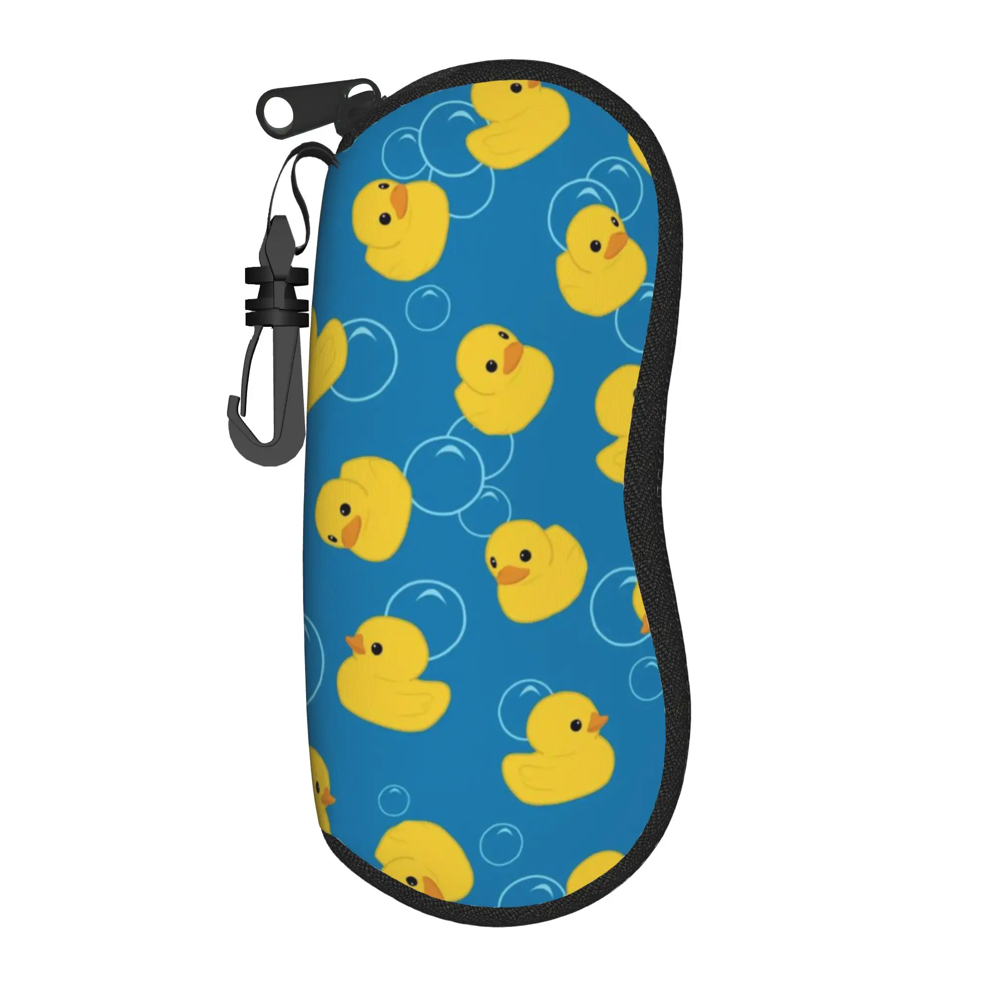 cartoon yellow duck shower Glasses Case Unisex Anti-Fall Zipper  Glasses Box Protector Eyewear Container