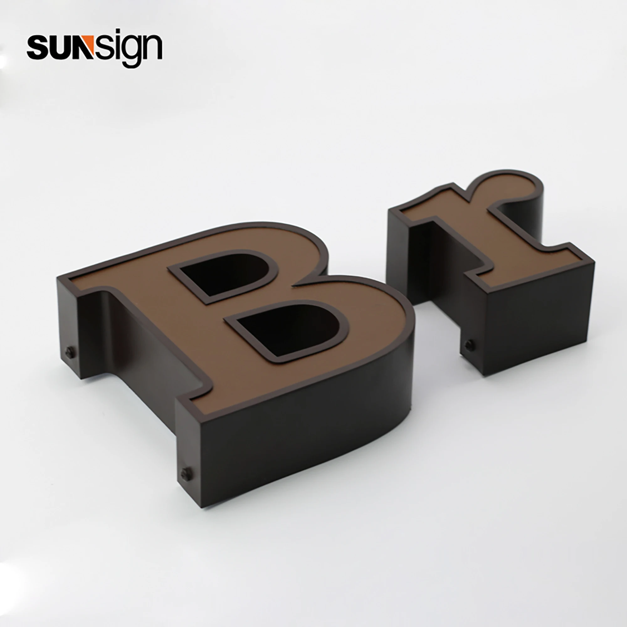 

SUNSIGN custom front-lit channel letters 3d led metal sign alphbet letters painted side illuminated signage business logo