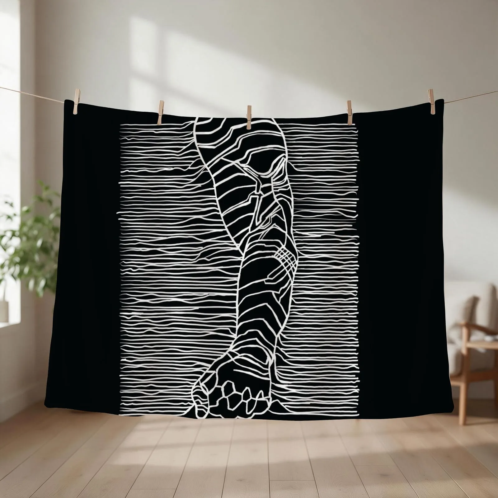 Unknown Pleasures: Bucky edition Throw Blanket couch cozy soft plush fuzzy picnic outdoor blanket