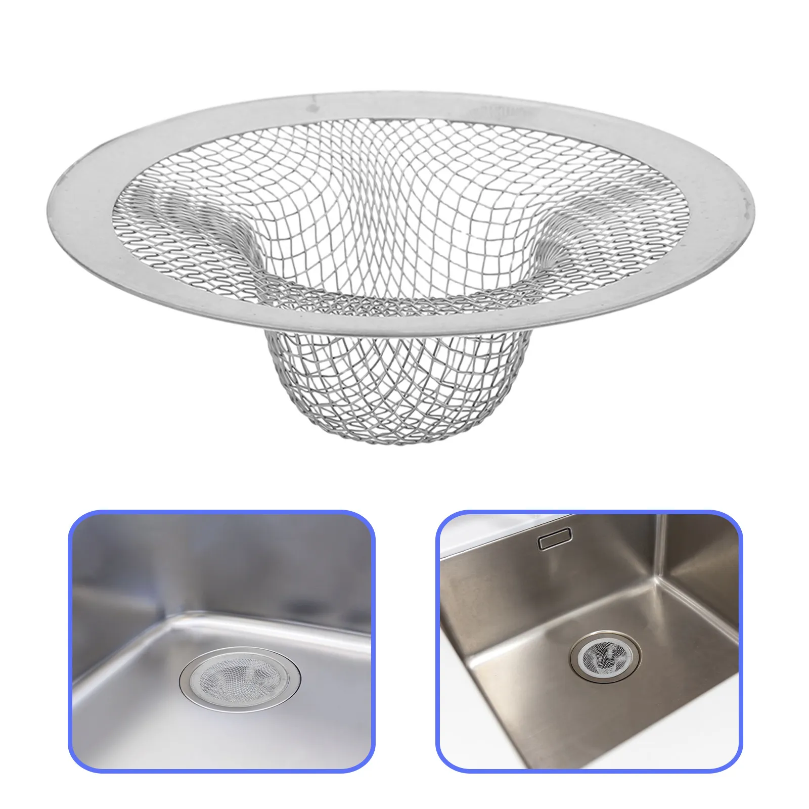 

20Pcs Kitchen Sink Filter Mesh Stainless Steel Shower Drain Hair Catcher Tub Drain Strainer Bathroom Food Debris Stopper