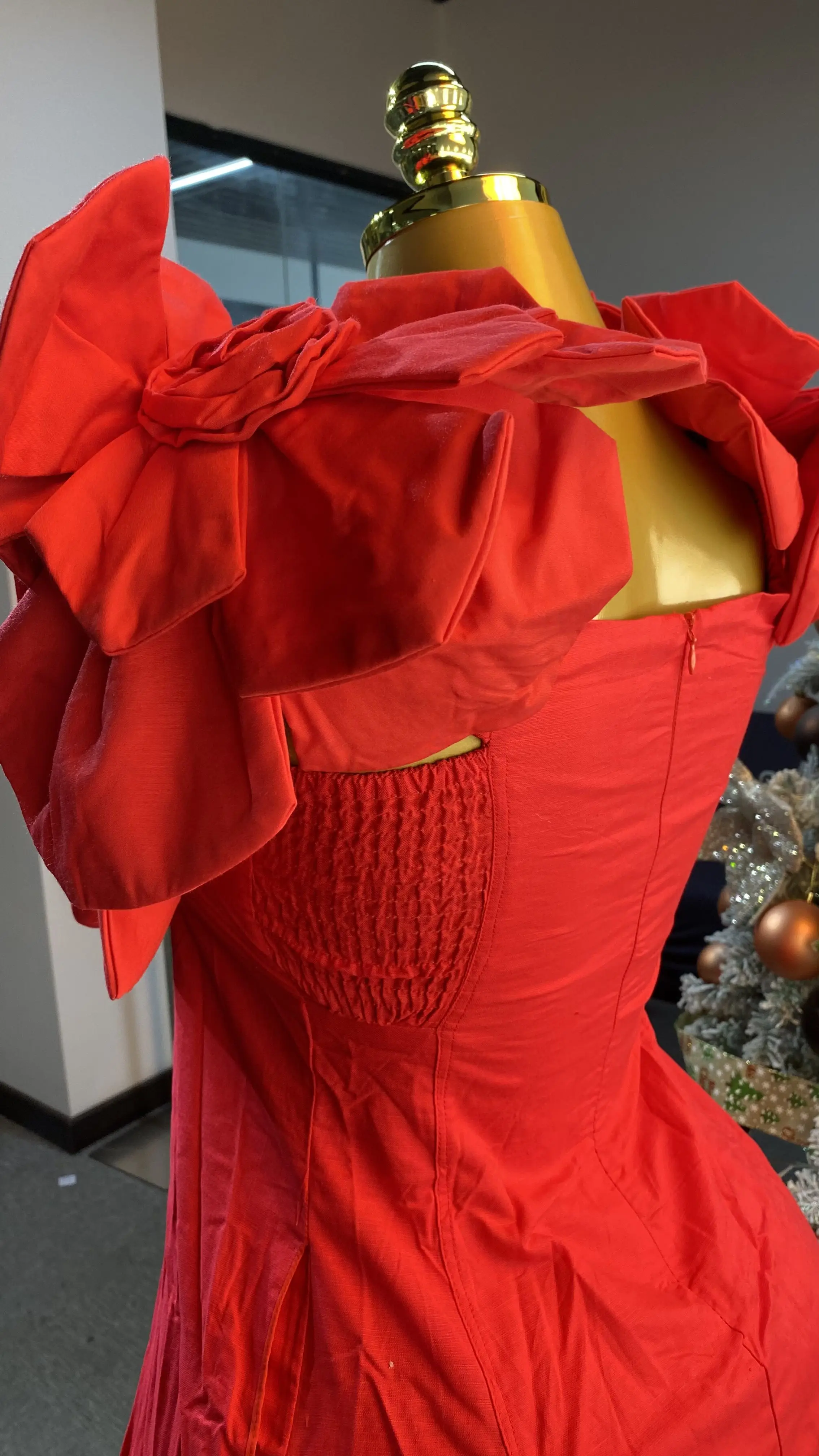 الصيف أزياء المرأة الوزن الثقيل الخصر النحيف فستان طويل نمط جديد 3D الأزهار تصميم حمالة الطابق طول فستان طويل-GZXX394 #3