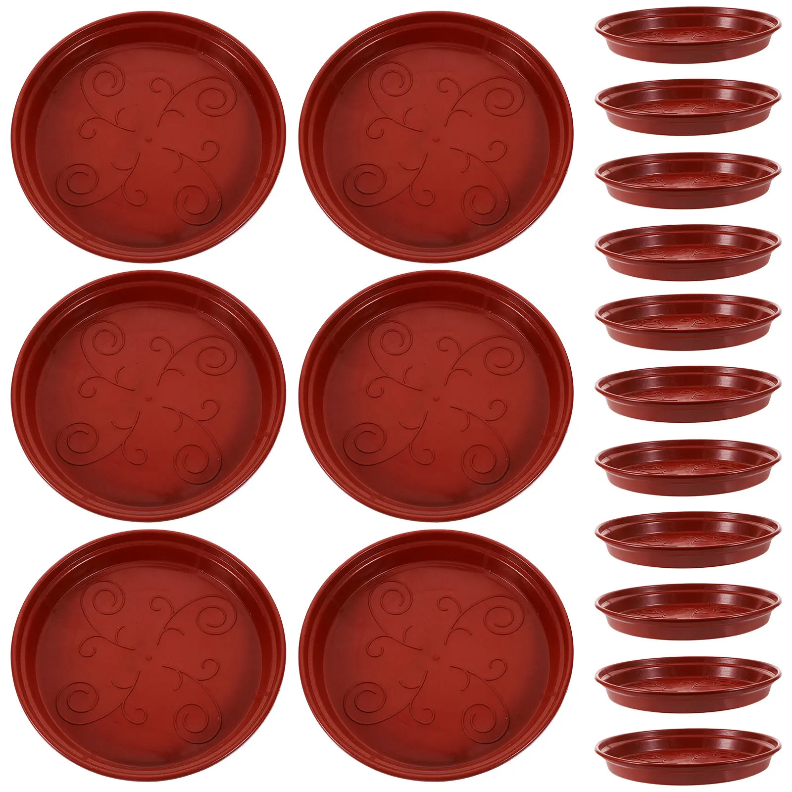 20Pcs Plastic Plant Tray Round Saucer for Flower Pots Drip Tray Soil Spill Catcher Heavy Duty Plant Pot Saucer for Home Garden
