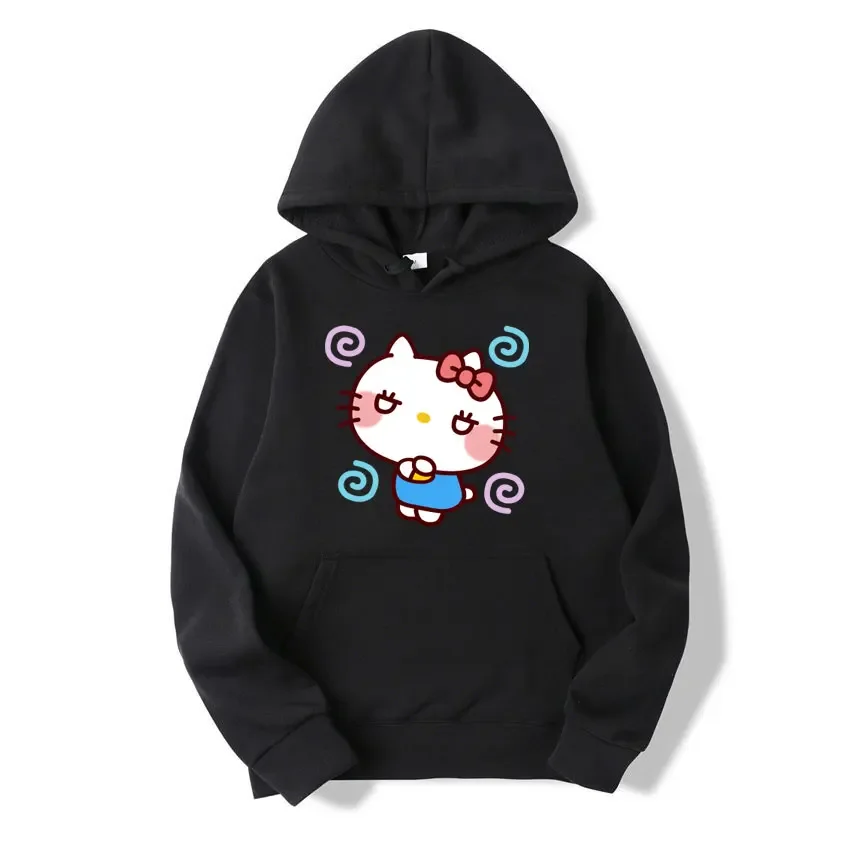 

Sanrio Hello Kitty Hoodies 2000s Clothing Y2k Autumn Clothes Korean Pop Women's Sweatshirt Products Cute Kawaii Pattern Hoodie