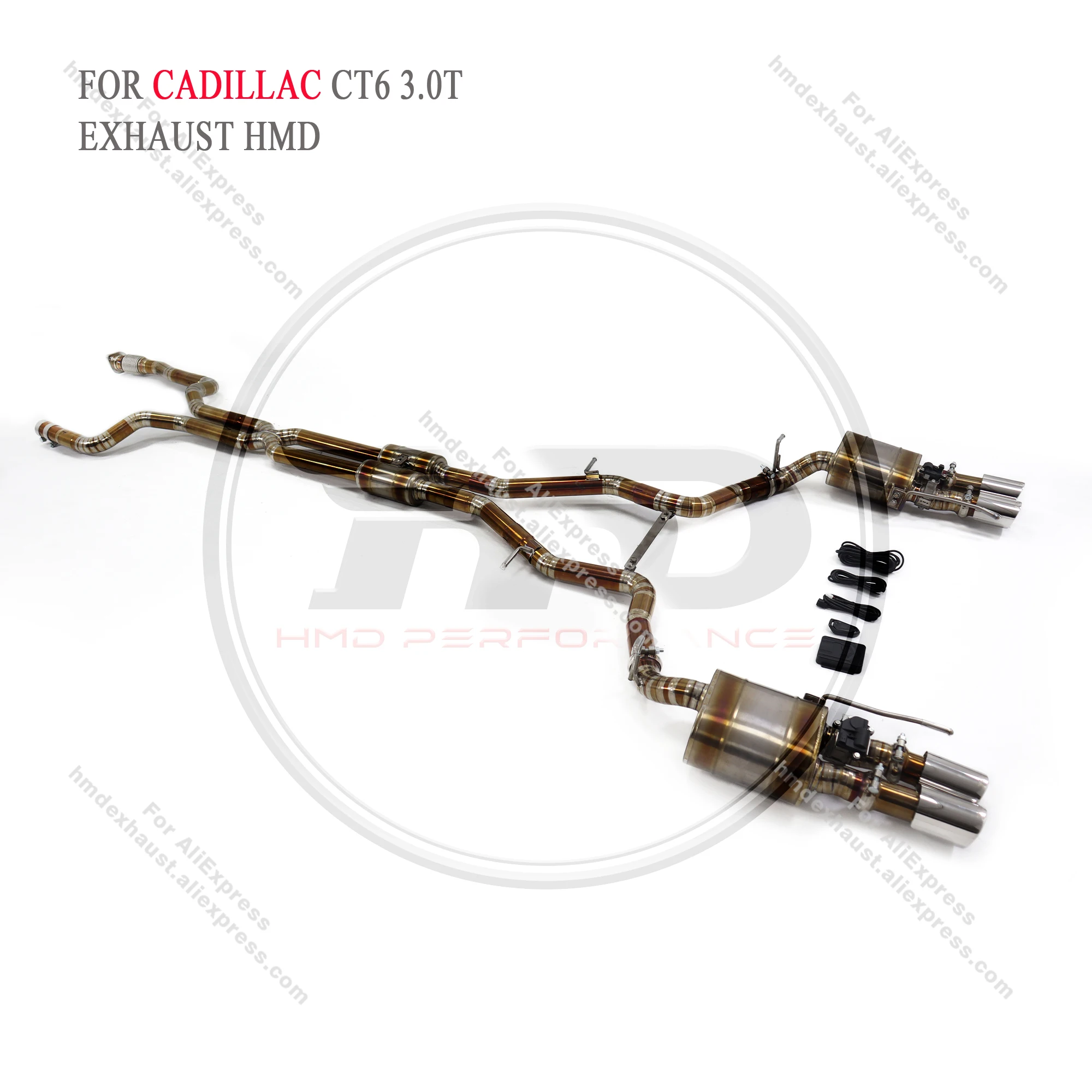 

HMD Titanium Alloy Exhaust System is Suitable For Cadillac CT6 3.0T Auto Modification Electronic Valve Catback Pipe