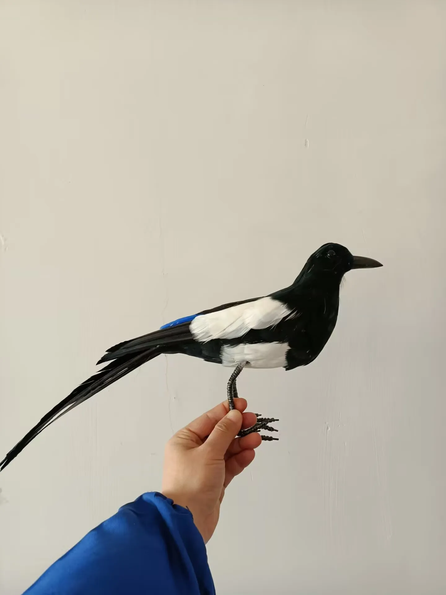 big creative simulation bird model foam&feather magpie model gift about 45cm d0561