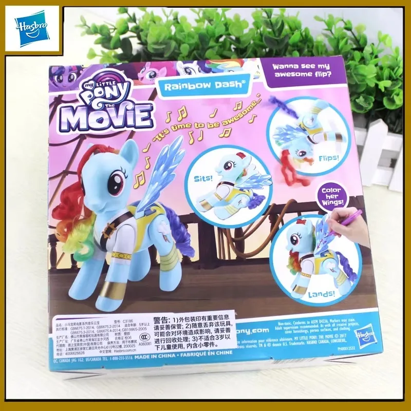 

Hasbro Original My Little Pony Anime Figure Music Rainbow Dash Action Figure Toys for Boys Girls Kids Gift Model Ornaments