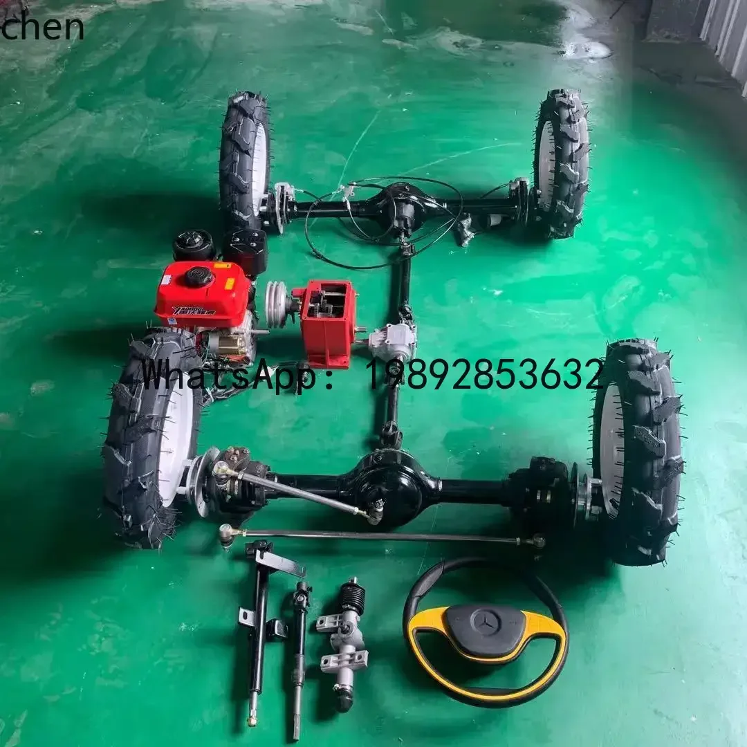 JX four-wheel drive vehicle front and rear axle tire walking chassis three-wheel four-wheel vehicle transmission small machinery