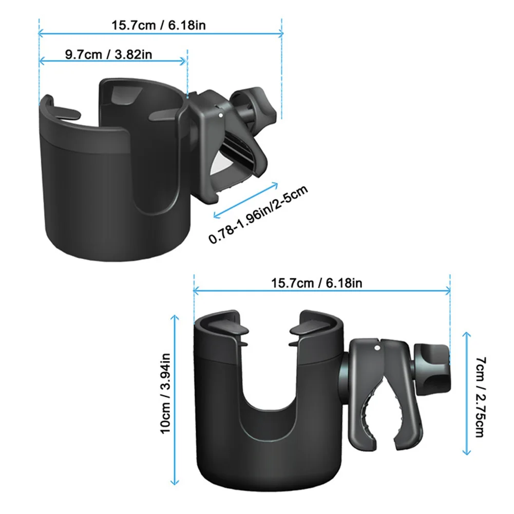 حامل أكواب لعربة الأطفال مع حامل هاتف ثابت ومضاد للانزلاق وحامل هاتف لعربة الأطفال مرفق لـ Uppababy وNuna وDoona 360 °   الدوران
