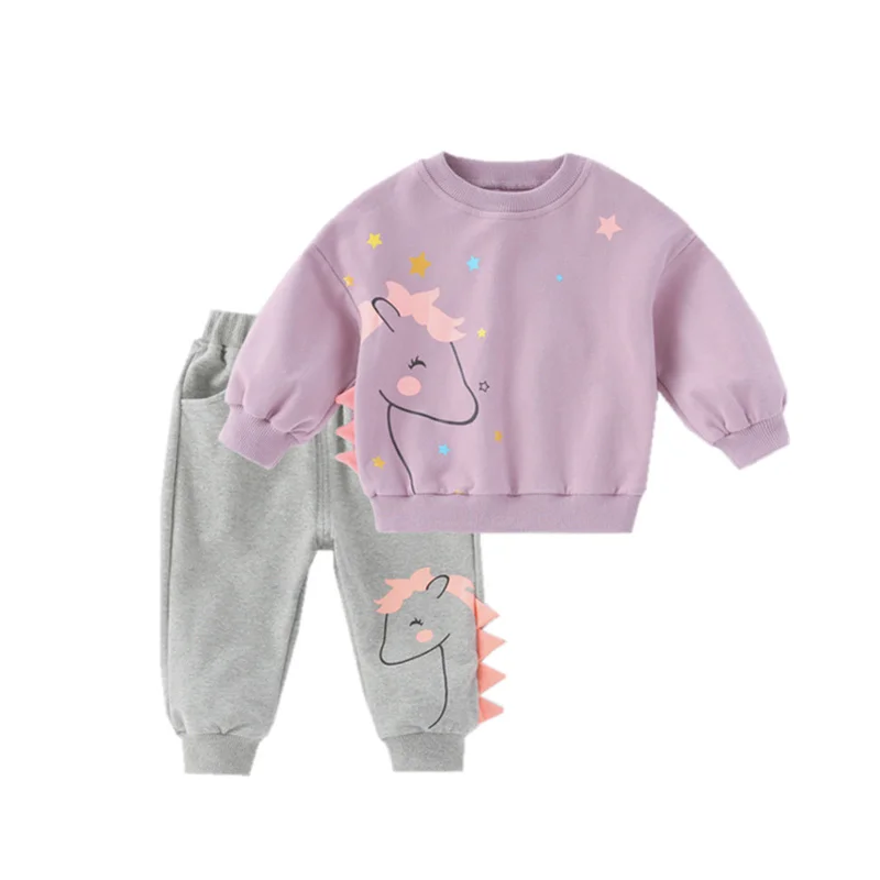 

New Spring Autumn Baby Girls Clothes Suit Children Casual Cute T-Shirt Pants 2Pcs/Sets Toddler Clothing Infant Kids Sportswear