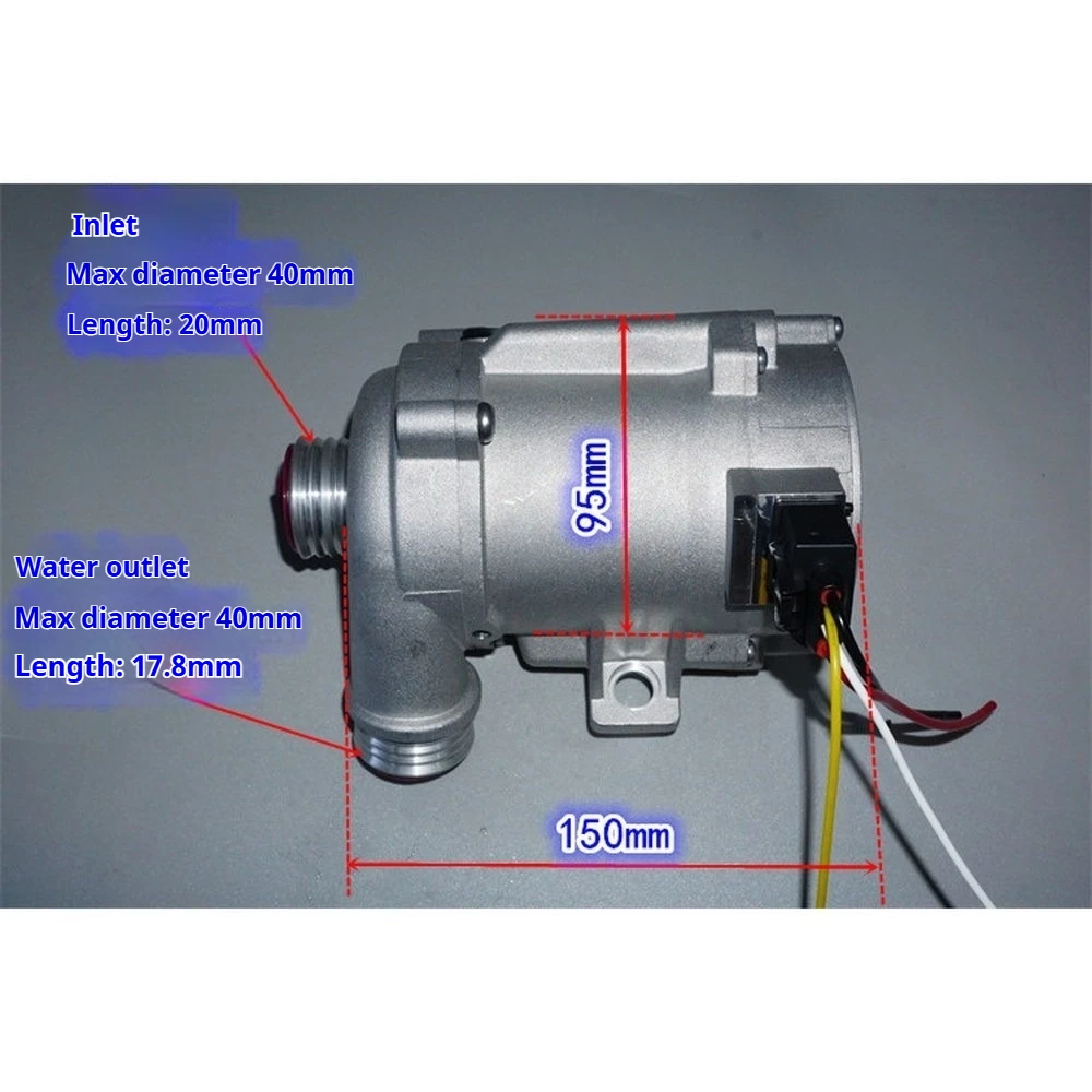 12V 250W High Flow Brushless Centrifugal Water Pump Built-in Driver Auto Cooling Circulation Pump PWM Speed Control Water Pump