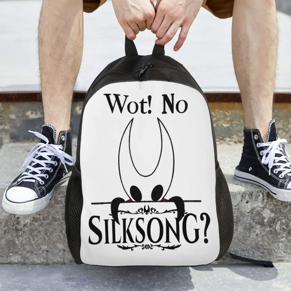 Wot! No Silksong Teenage Backpack Outdoor Student Work Hollow Knight Silksong Daypack for Men Women Laptop Canvas Bags