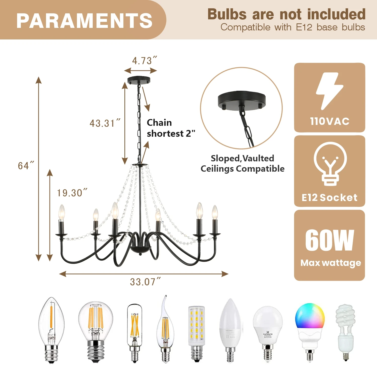 Plafonnier Moderne à Intensité Réglable, Luminaire Décoratif de Plafond, Idéal pour un Salon, une Table à Manger ou une Cuisine