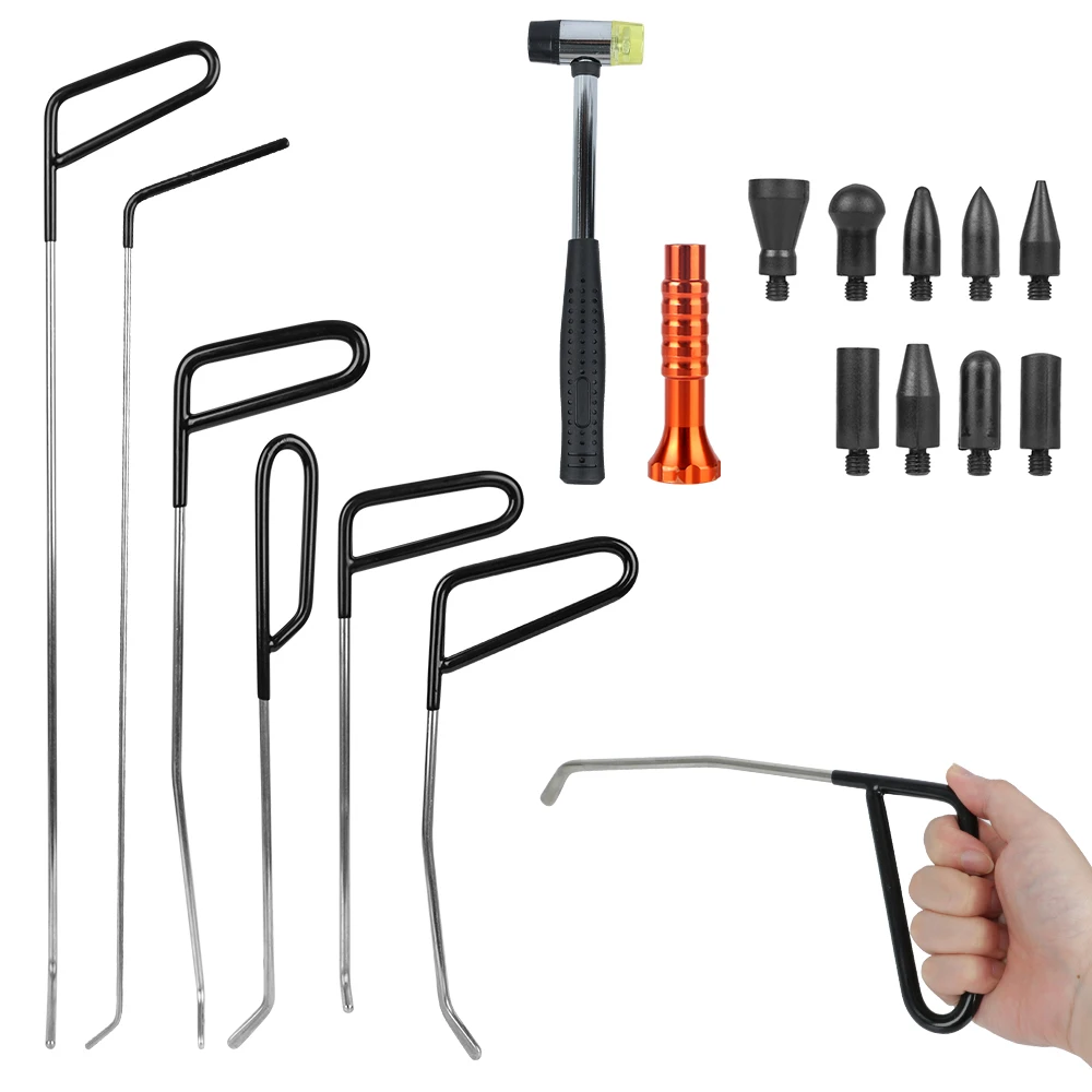 

Дверной вмятин Ding Hail Fix Инструмент для ремонта автомобиля Безболезненные инструменты Инструмент для обслуживания автомобилей Крючки Стержень Молоток Автомобильное покрасочное удаление вмятин