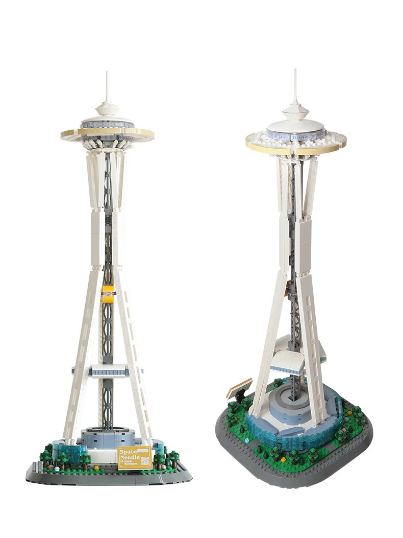 

Model City Architecture The Space Needle Seattle's Symbol Street View Building Blocks Set Moc Bricks DIY Assembled Toys Gifts