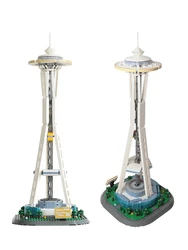 Model City Architecture The Space Needle Seattle's Symbol Street View Building Blocks Set Moc Bricks DIY Assembled Toys Gifts