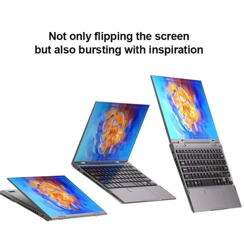 인텔 N95 10.95 인치 노트북 360 ° 플립 OLED 터치 스크린, 알루미늄 합금 본체, 윈도우 11, 16GB, DDR5 RAM, 2TB SSD ROM