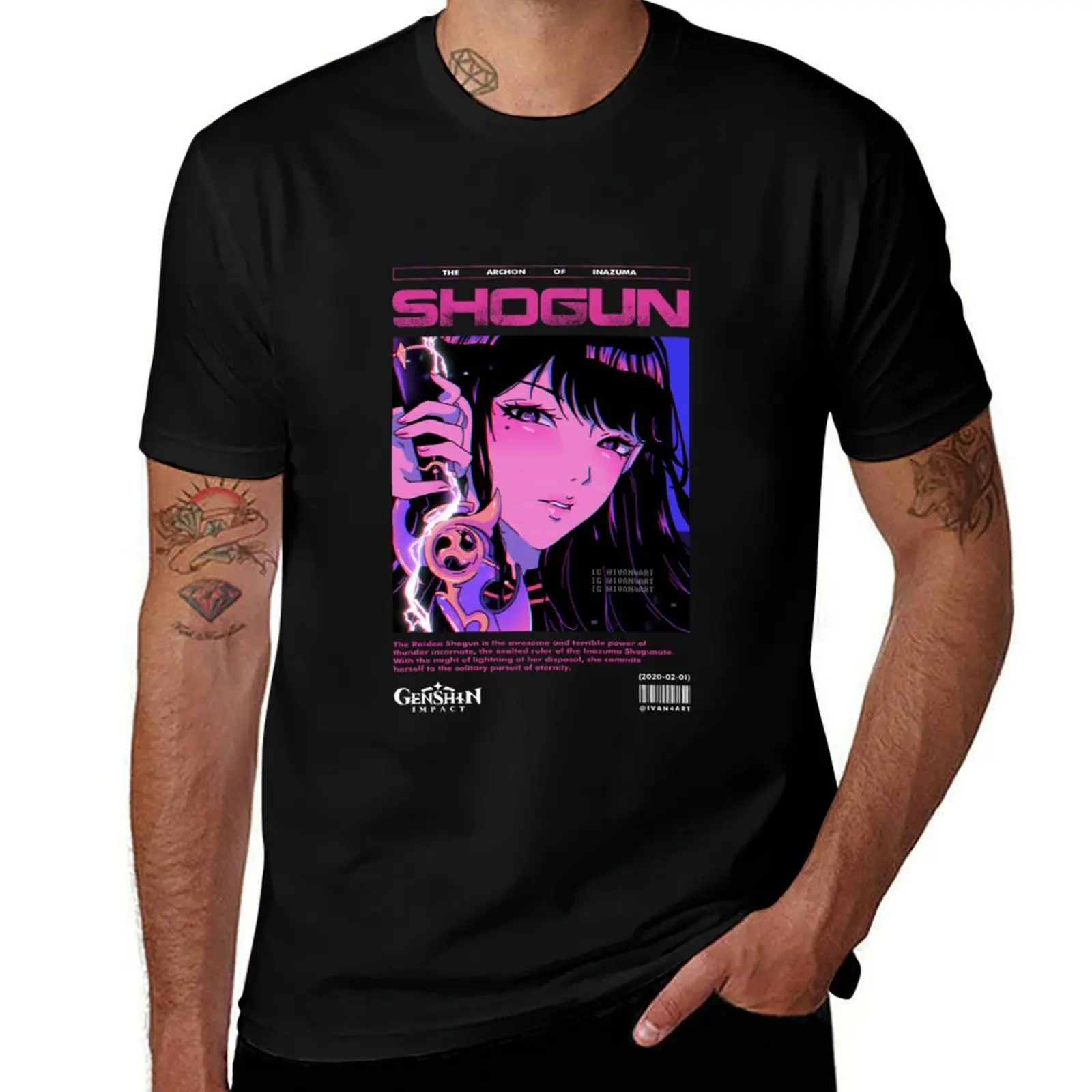 

Raiden shogun T-Shirt man t shirts cotton funny t shirts cotton