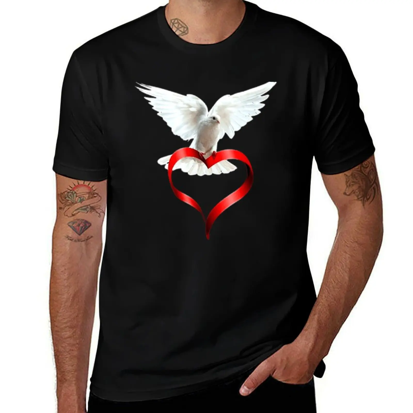 Dove- Love and peace T-Shirt Holiday Lightweight T-Shirt