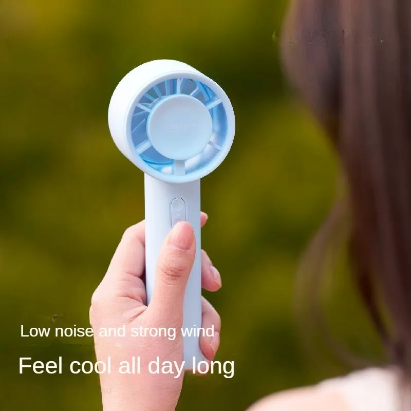 Youpin Handheld Small Fan Mini Portable Rechargeable Strong Wind Long Endurance Brushless Motor Low Decibel Household Small Fan