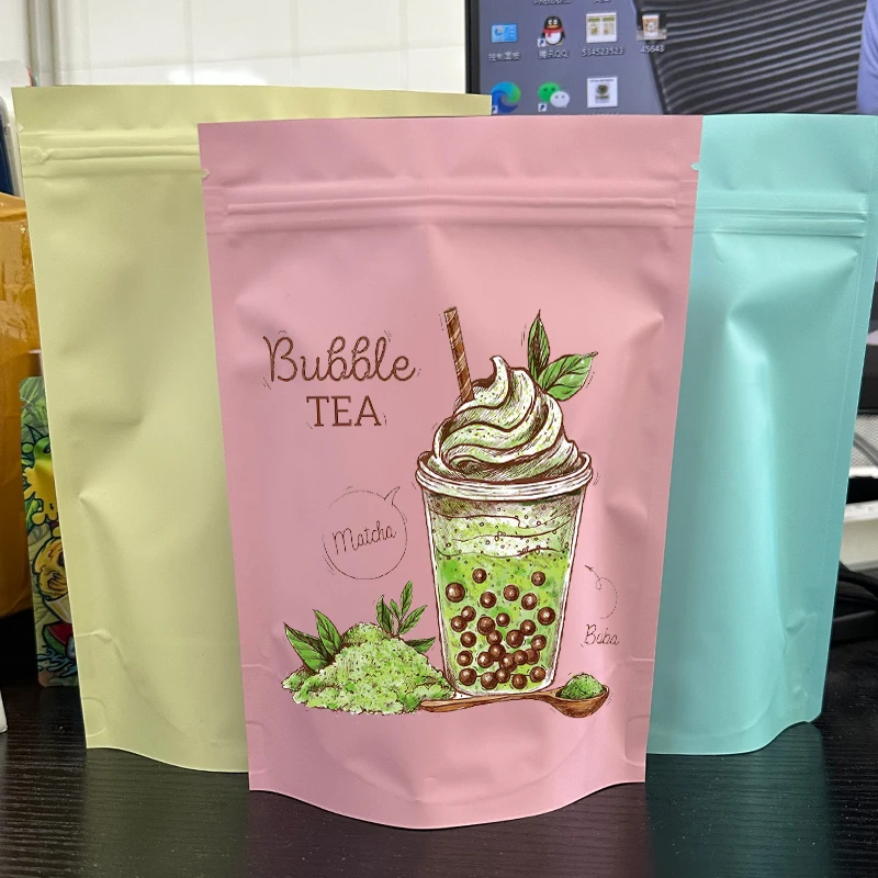 Custom Printed Resealable Bags Aluminum Foil Mylar Zipper Bags Coffee Tea Candy Gift Bag view 6