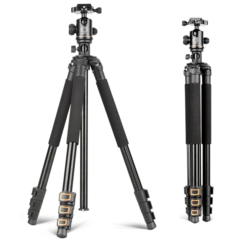 QZSD Q298H Professional Camera Tripod for Sony Canon Aluminum Travel Monopod Bubble Level With Panoramic Ball Head Quick Release