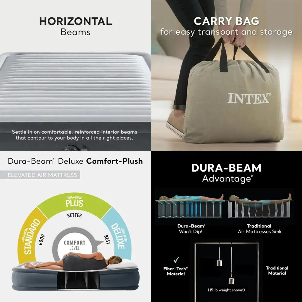 

Queen Size Dura-Beam Deluxe Comfort-Plush Electric Pump Bed, 18 Height, 600lb Capacity