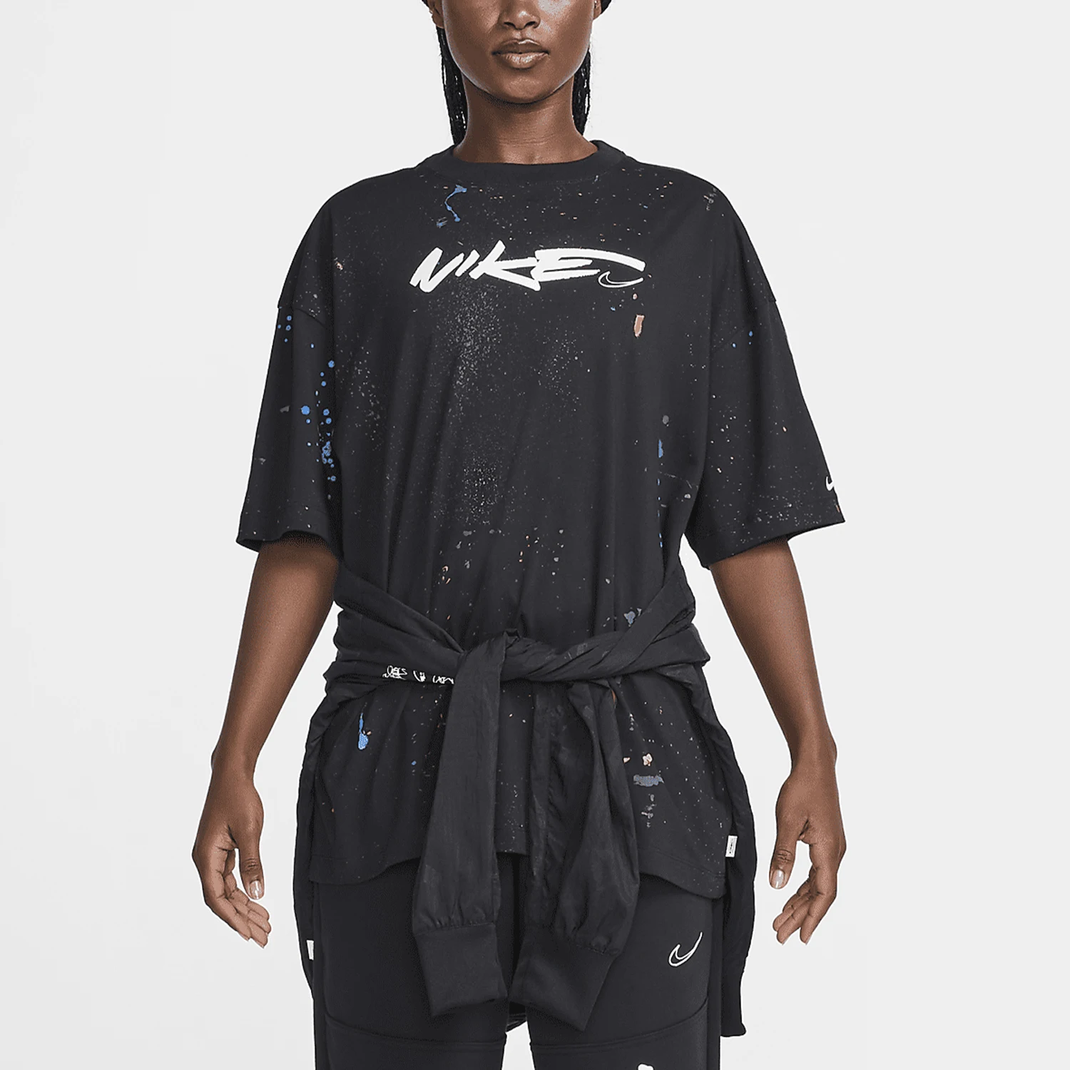 

Nike Official Genuine 2024 New Women's Fashion Print Loose Short-Sleeve T-Shirt FZ0284-010