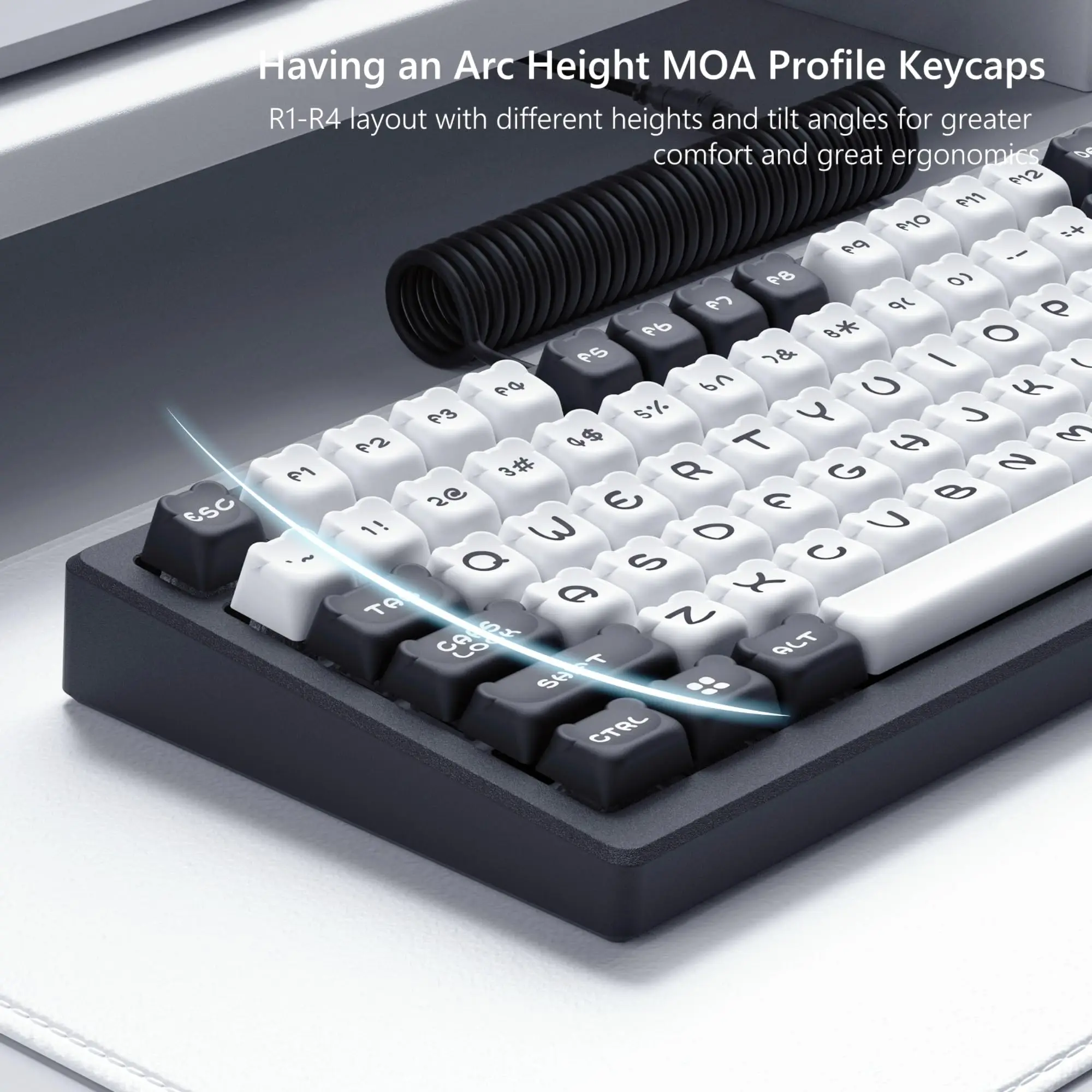 122 キー OEM プロファイル Black Bear PBT キーキャップ税関ダブルショットキーキャップ 87/104 チェリー MX スイッチゲーミングメカニカルキーボード用