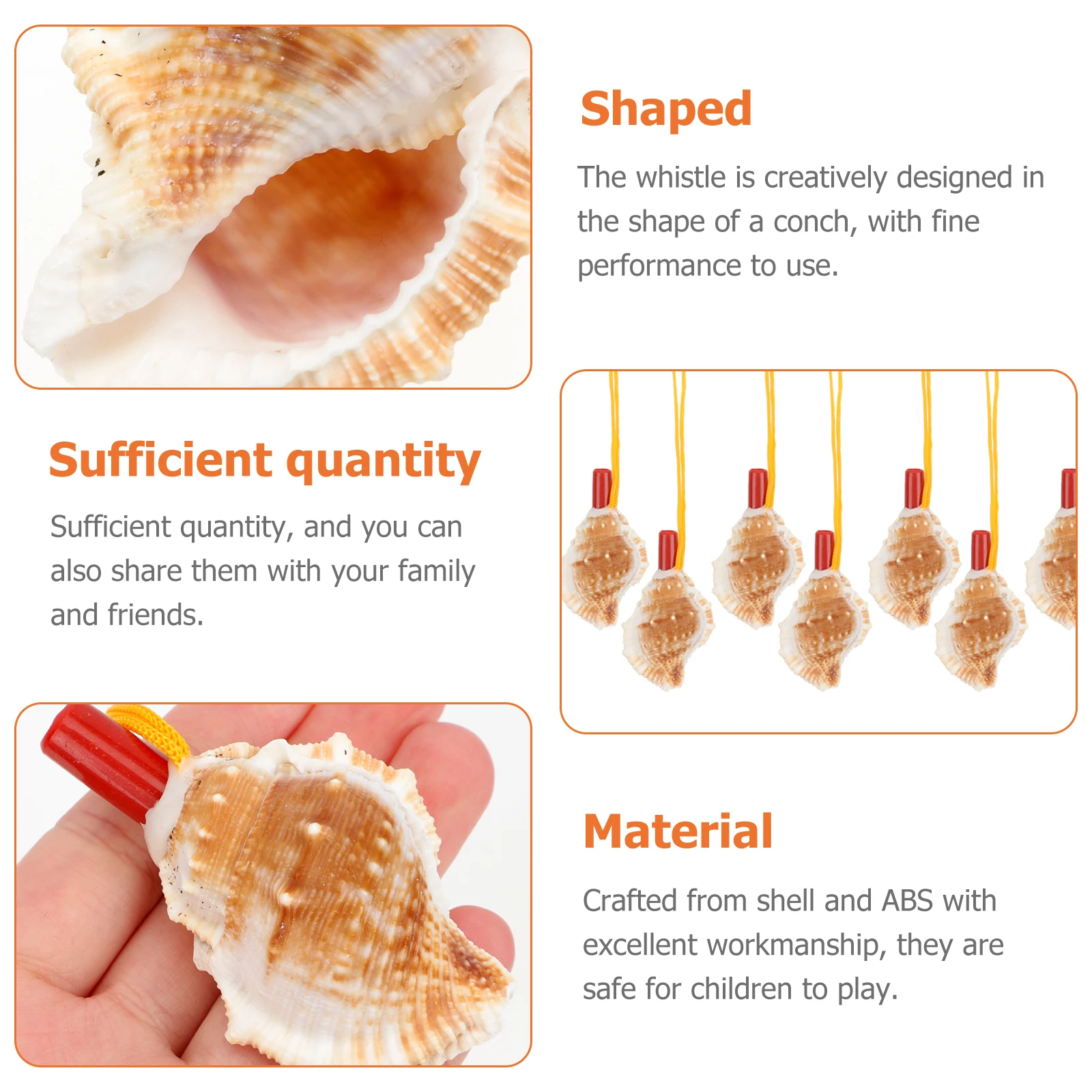 

10 Pcs Flat Spike Conch Whistles 7 8cm Kids Toys Whistles Toys For Kids Musical Gifts Birthday Party Decorations Shell Craft