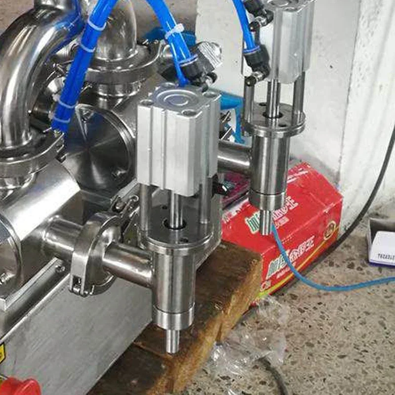 Shower Gel Semi Automatic Shampoo Shrimp Double Headed Paste Filling Machine Honey Cosmetic Paste High Viscosity Piston Filler