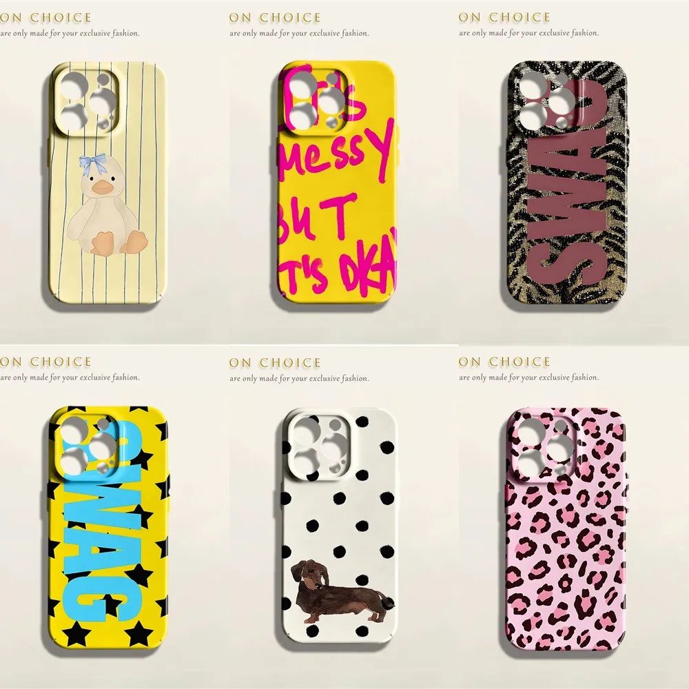 HOT Luxury Glossy Film Hard Phone Case for Samsung Galaxy A37 A57 A07 A16 A56 A26 A55 A35 A15 A54 A14 4G 5G Messy Text