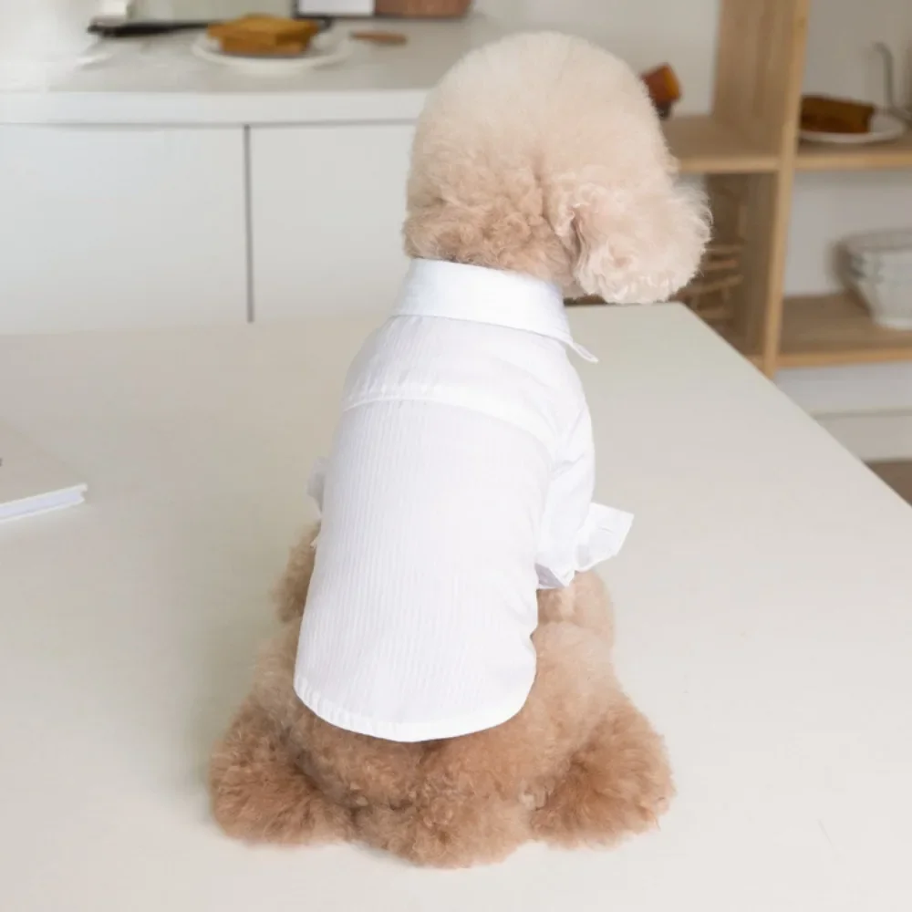 Autumn Winter Pet Suit Vest Coat Dog White Shirt Pet Wedding Clothes Cat Dog Clothing Pet Clothing Teddy Clothing Puppy Clothes