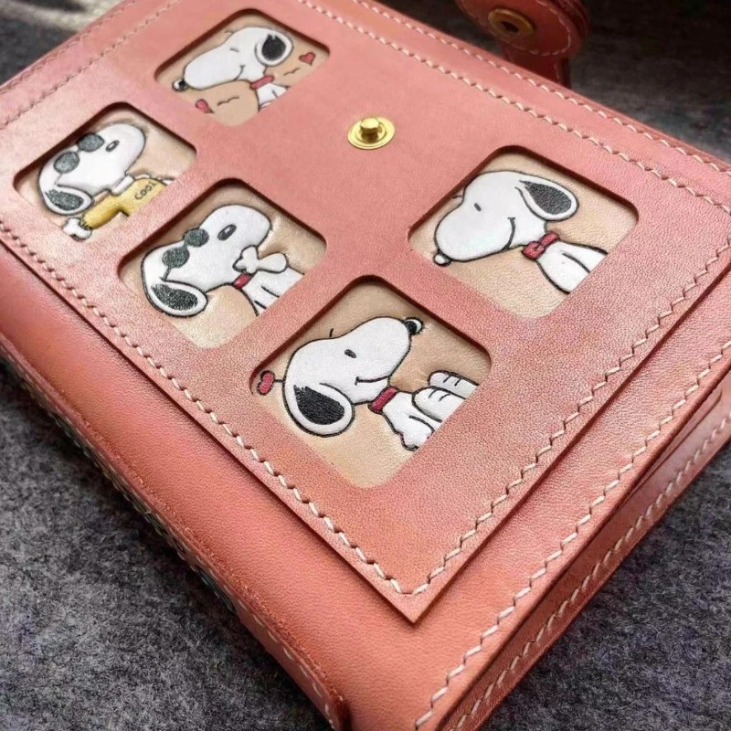 Snoopy A6 Notebook Anime PU Leather Binder Notebook Cartoon Men Women Diary Stationery Gift School Office Supplies Accessories