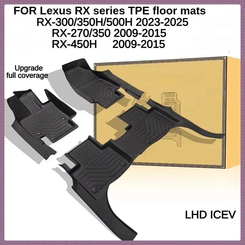 TPE Floor Mats For Lexus RX270 300 350 340h 450h 500h LHD ICEV Full Coverage Waterproof Surround Threshold Accessories