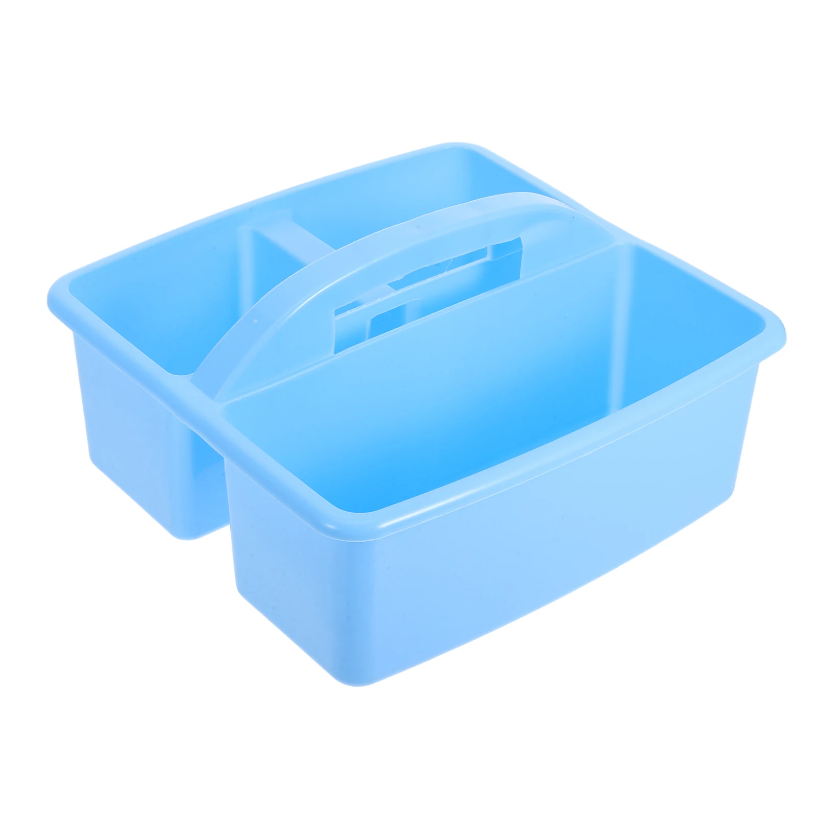 

Multifunctional Handled Storage Caddy 3 Compartment Plastic Basket Classroom Office Organizer Room Portable Stackable