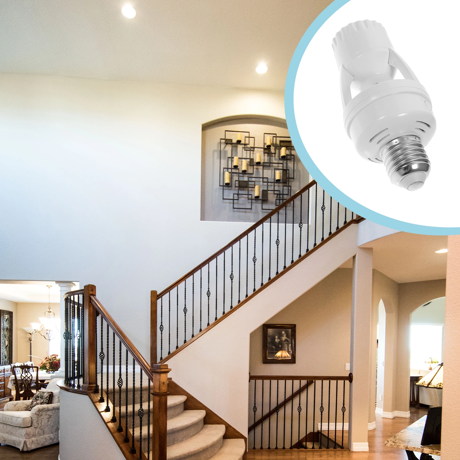 

E27 Lamp Socket Infrared Sensor Holder High Sensitivity Adjustable Time 10s 300s Lux Button Day Night Mode Human Detection