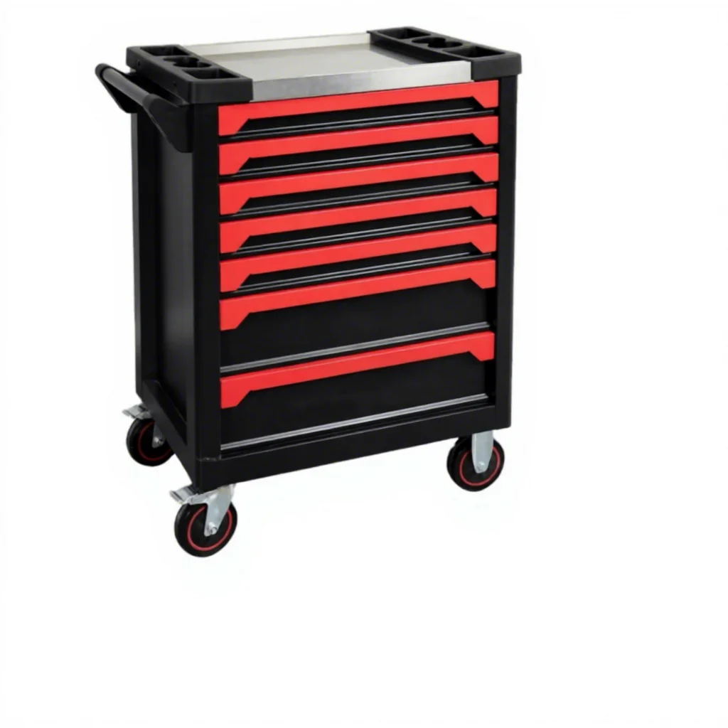 

7-ящичный 1-дверный передвижной стальной шкаф для инструментов, верстак для мастерской, 526 предметов инструментов для ремонта автомобилей, механики, квадроциклов и UTV