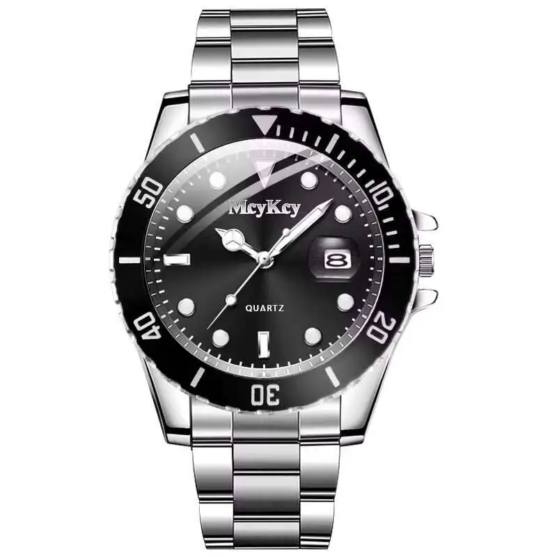 Reloj de cuarzo con calendario a la moda para Hombre, relojes de negocios con esfera grande de lujo para Hombre, Reloj para Hombre