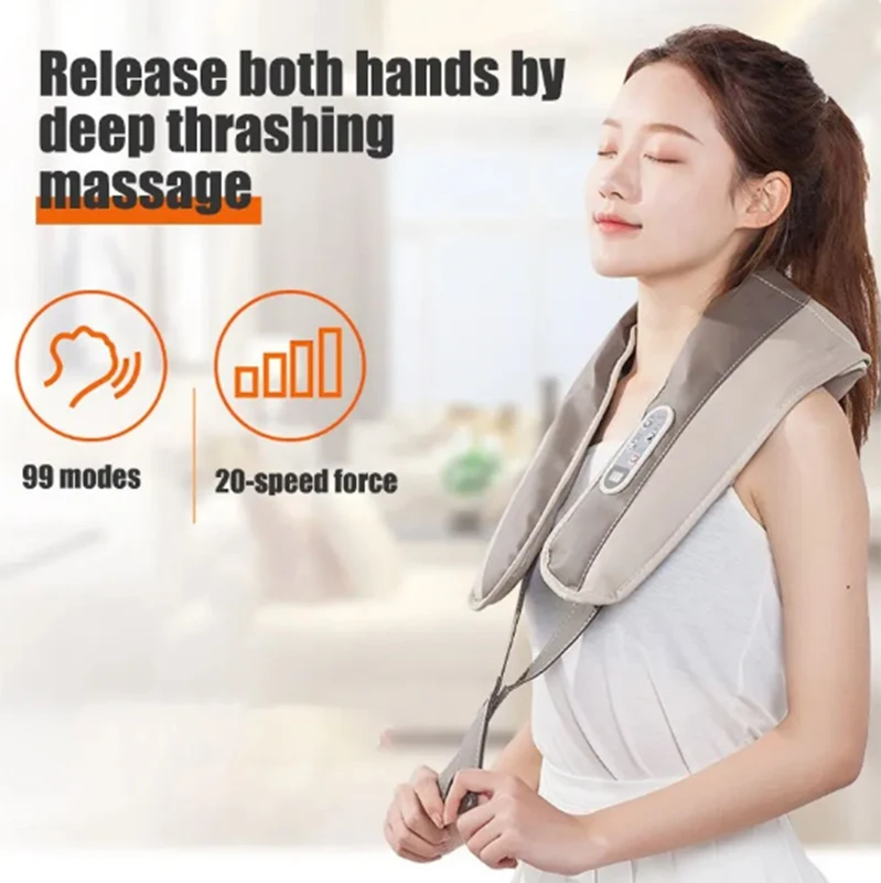 Portable Massage Shawl Multi-Function Electric Wireless Cervical Massager Back Waist Shoulder Neck Muscle for Home Official Use