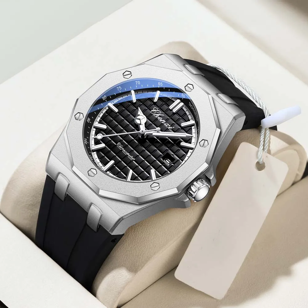 

CHENXI мужские часы, новые модные кварцевые наручные часы с силиконовым ремешком и функцией даты, relogio masculino