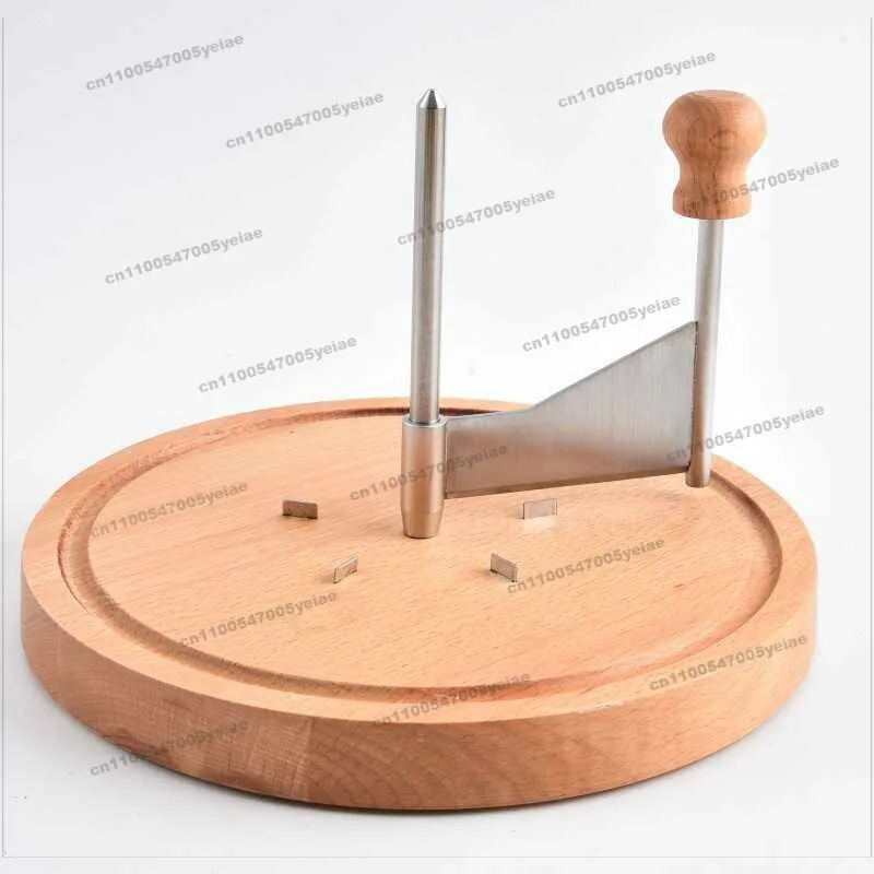 Cheese Cut Wooden with Handle Rotary Particulate Baked Chocolate Chip Disc with Lid