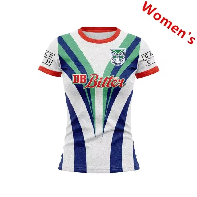 

1998 WARRIORS HOME RETRO WOMENS RUGBY WOMENS JERSEY size S--3XL ( Print name and number )